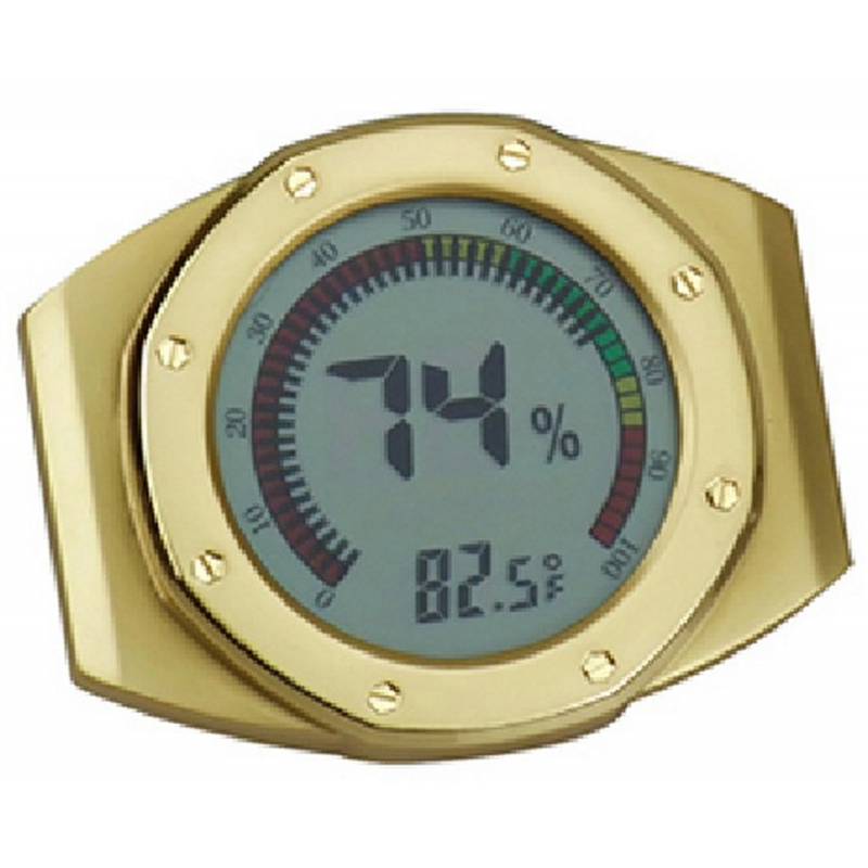 GERMANUS Digital Humidor Hygrometer Round III Tabak Pietsch